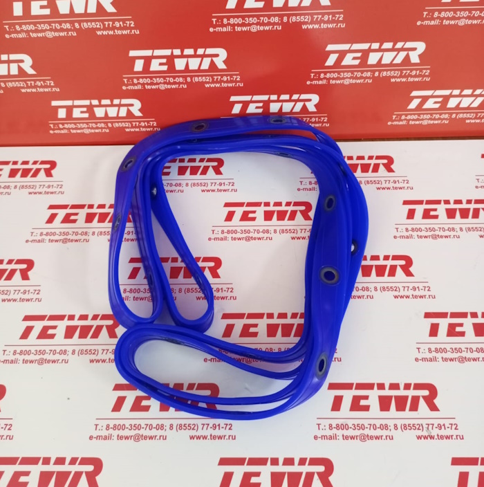 Прокладка поддона (цельная-силикон с метал.шайбами) синий 238-1009040С