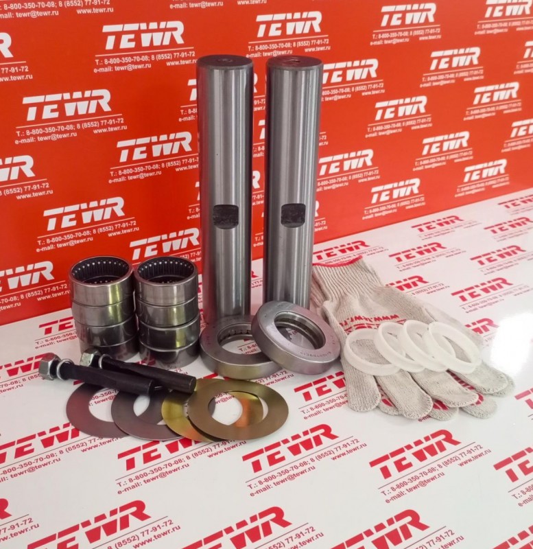 Комплект на ось (Шкворень 65115,6540 в сборе) НОВОГО ОБРАЗЦА 53205-3001019-16СБН КММЗ